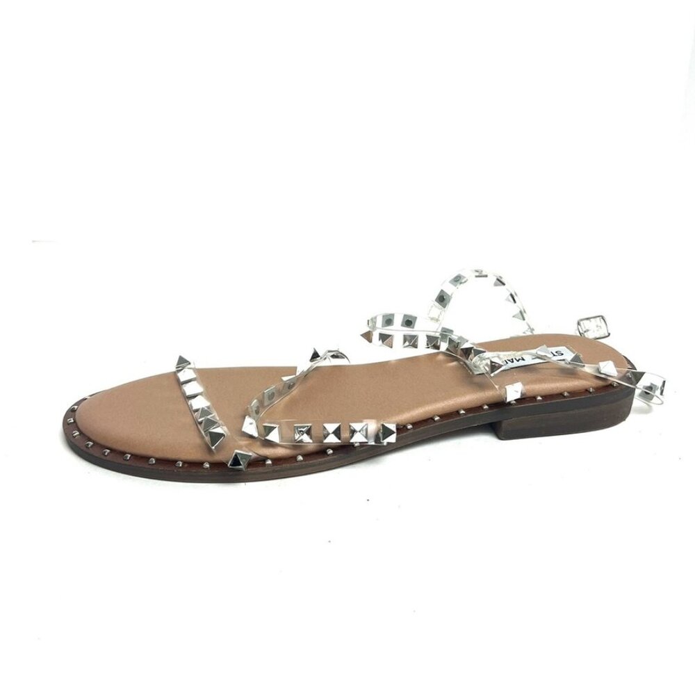 Steve Madden Womens Travel Sandal Clear 10 M